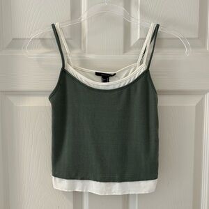 Forever 21 Green Layered Tank Top